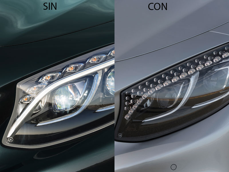 Cristales de Swarovski en los faros del Mercedes Clase S Coupé