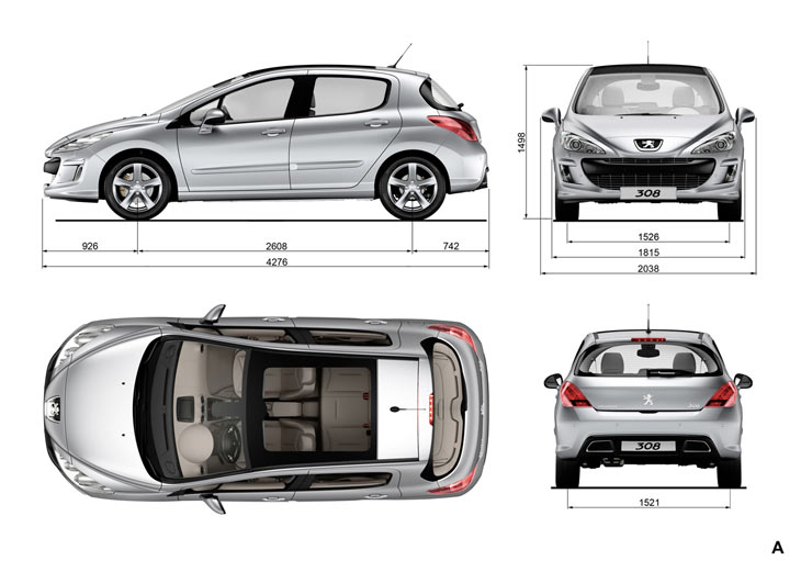 Размер колес peugeot 308