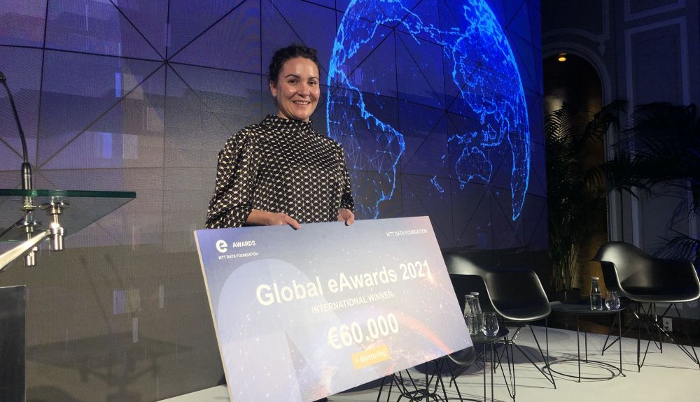 El representante de Catoplastic en la entrega de los Global eAdwards 2021. El representante de Catoplastic en la entrega de los Global eAdwards 2021.