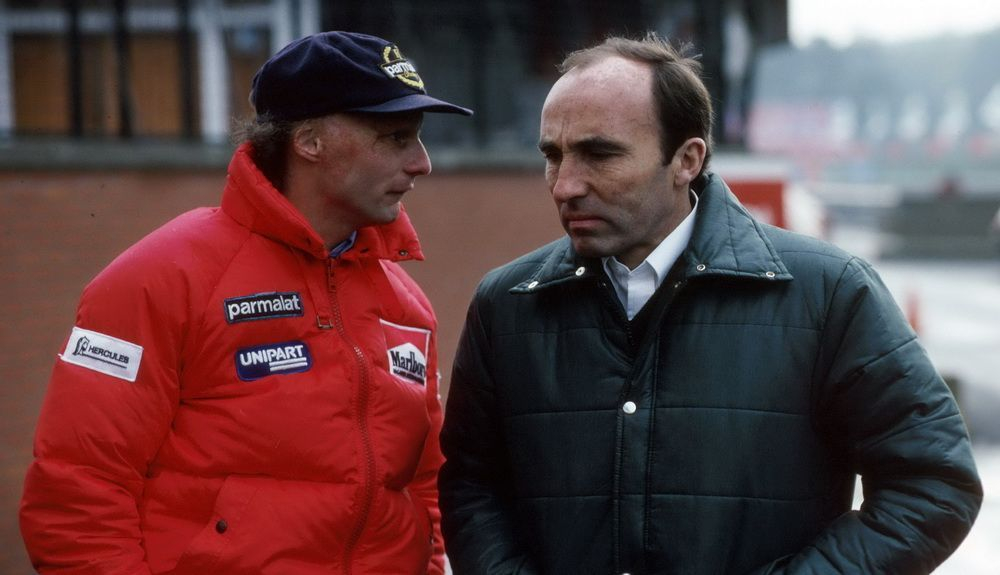 Frank Williams con Niki Lauda en 1982 