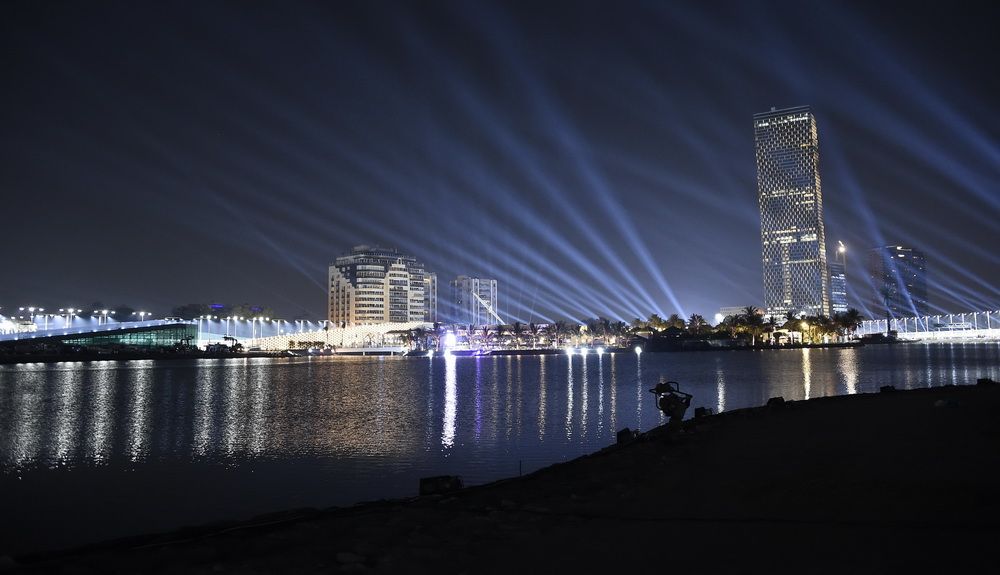 Imagen nocturna del circuito de Yeda