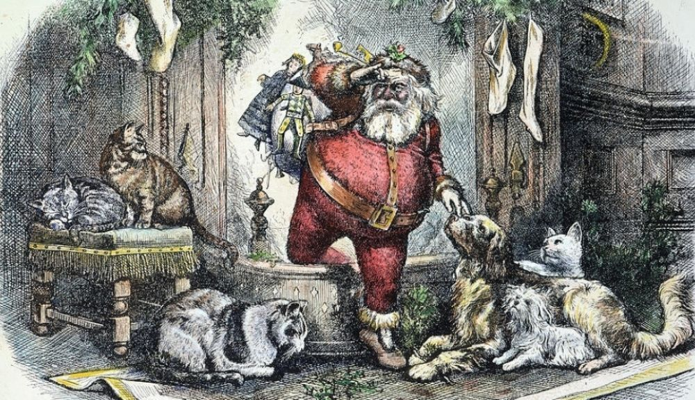 Nast se inspiró en sí mismo para dibujar a Papá Noel.