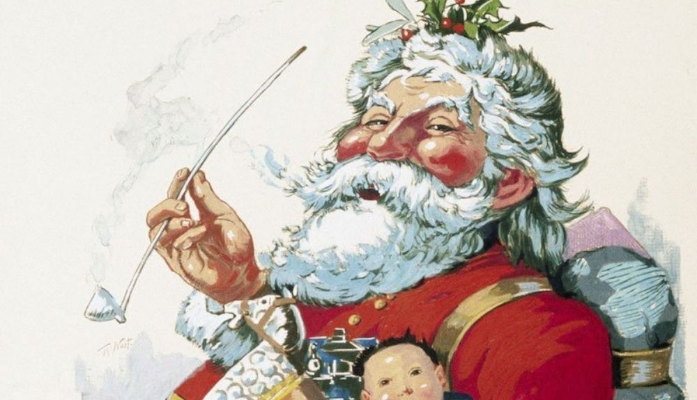 Feliz viejo Santa Claus, probablemente, es el retrato más famoso de la deidad navideña.