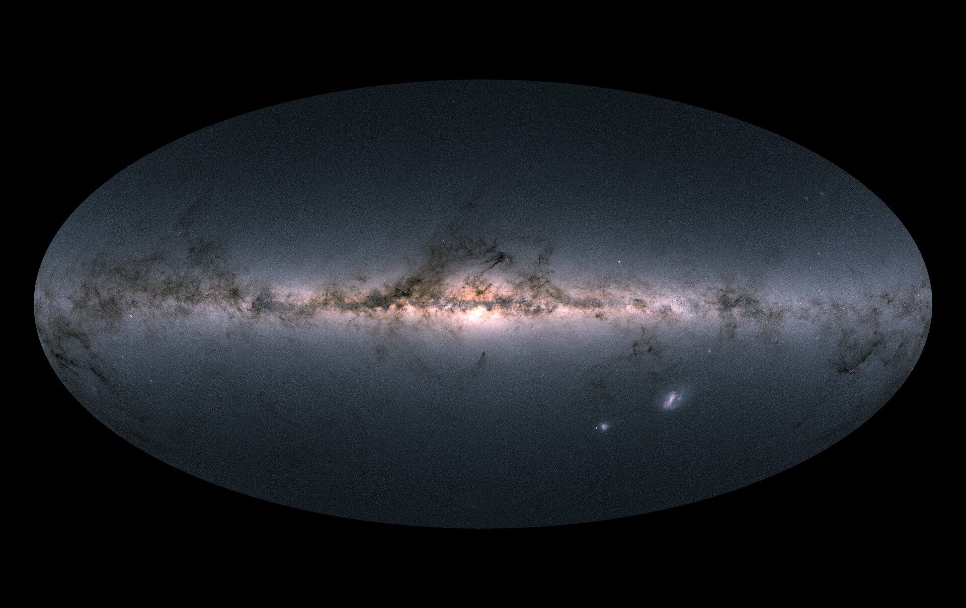 Imagen de la Vía Láctea, donde se encuentra el agujero negro supermasivo, tomada por el satélite Gaia.