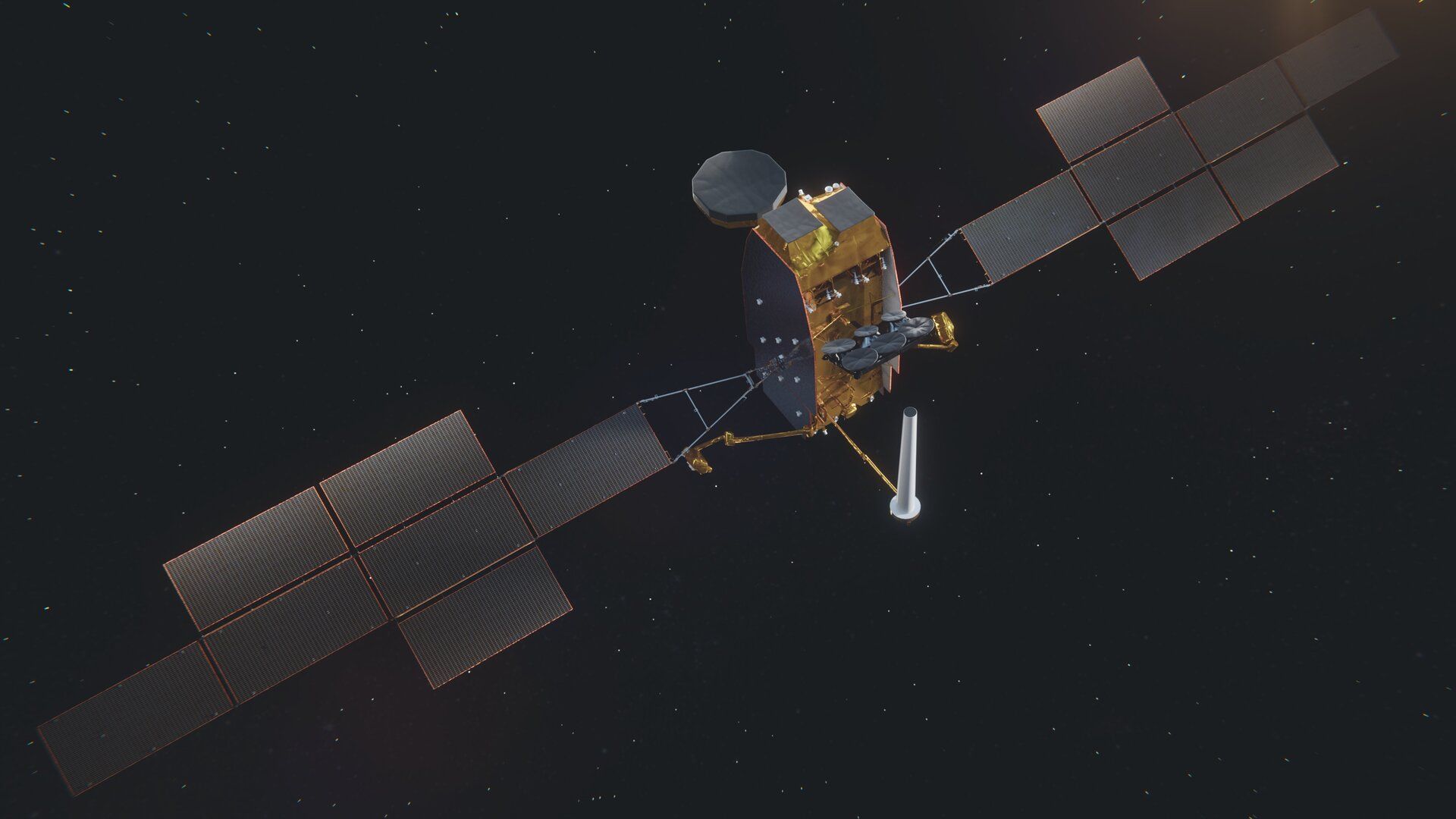 Impresión artística de los satélites españoles que se lanzarán en 2023 y 2024.