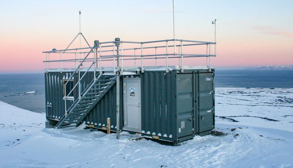 Uno de los sitios de monitoreo del aire en Noruega. Uno de los sitios de monitoreo del aire en Noruega.