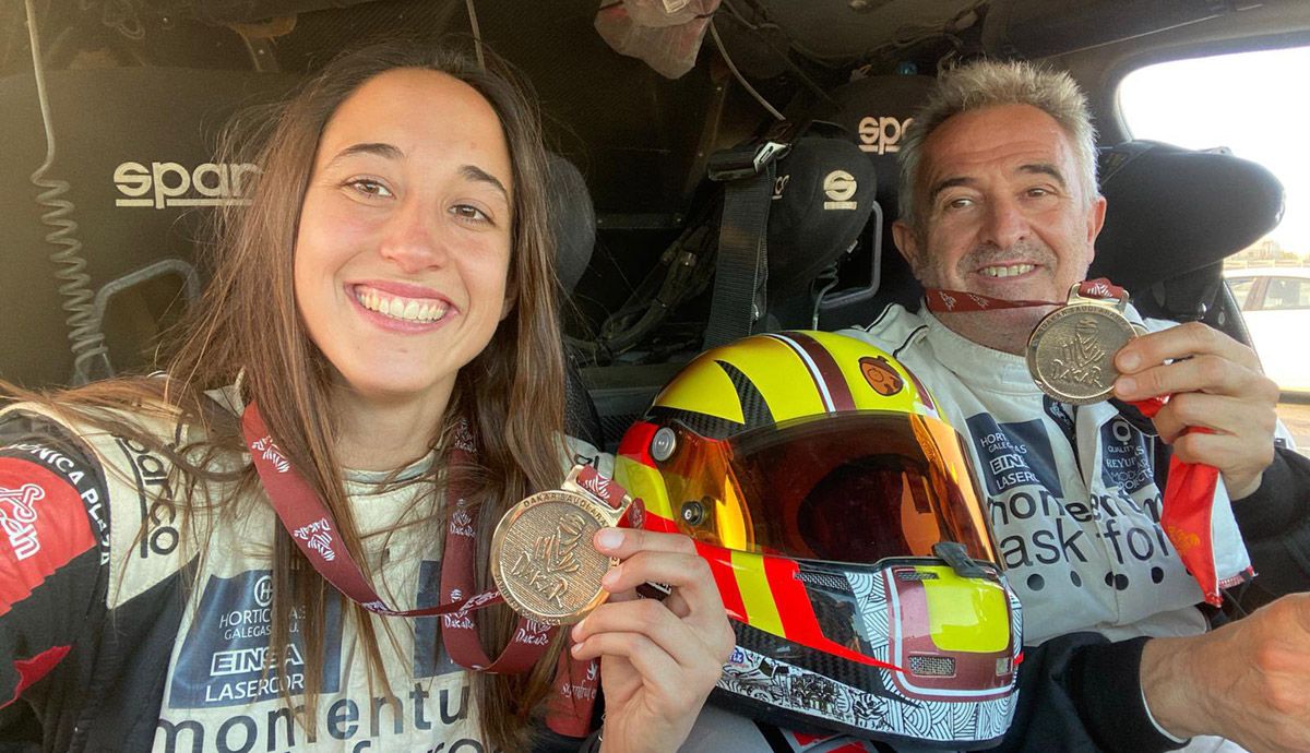 La familia Plaza, con Manuel y Mónica, repiten en este Dakar.