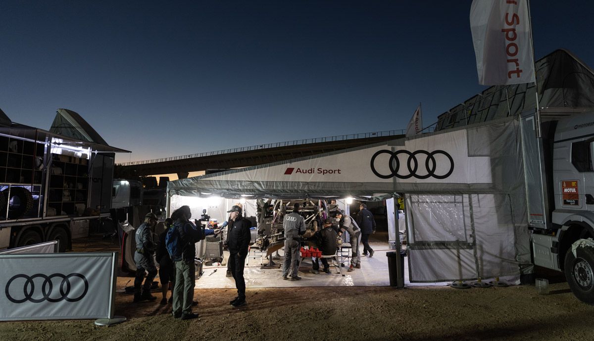  El equipo Audi, en su primer Rally Dakar.