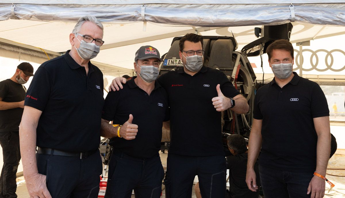  El equipo Audi, en su primer Rally Dakar.