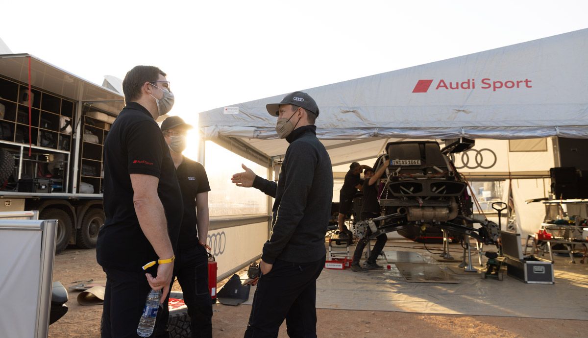  El equipo Audi, en su primer Rally Dakar.