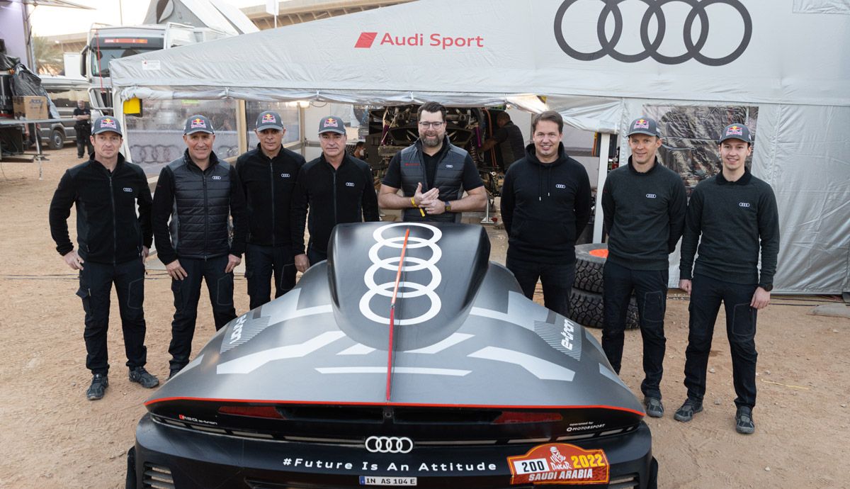  El equipo Audi, en su primer Rally Dakar.