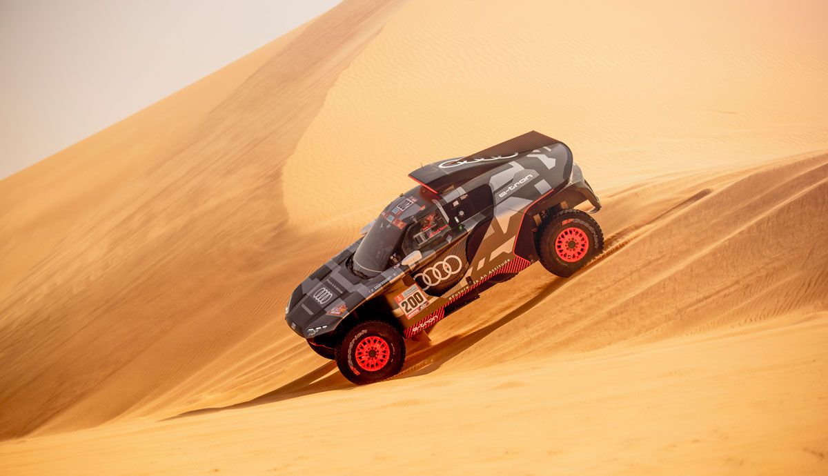 Otra victoria más para Audi en el Rally Dakar 2022, esta vez para Peterhansel. Foto Red Bull