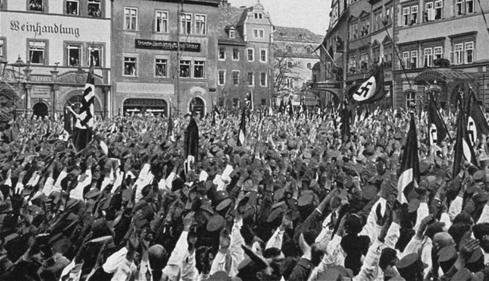 Marcha del partido nazi en Weimar.