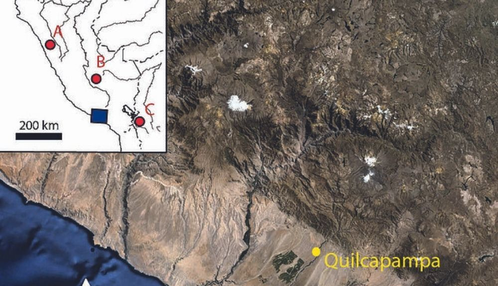 Localización de Quilpampa, al sur de Perú. Localización de Quilpampa, al sur de Perú.
