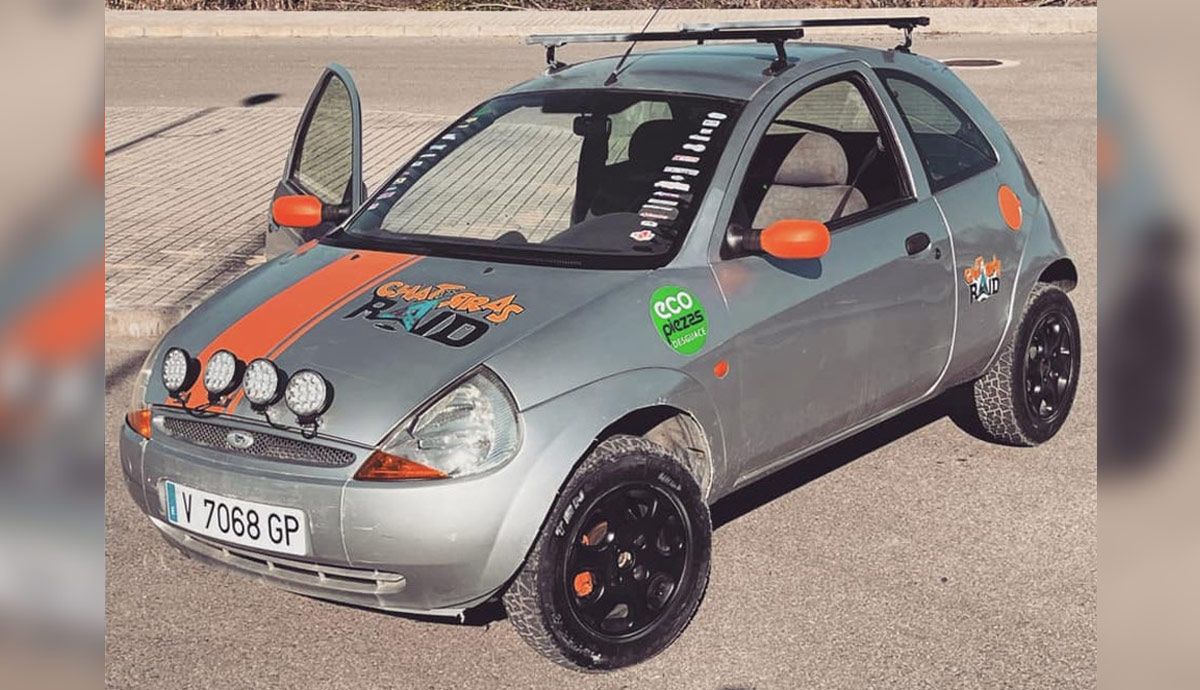 Así es el Ford Ka casero que quiere correr un rally solidario en Marruecos. Fotos: Los Tronaos del Ka.
