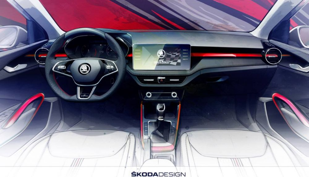 El interior del Skoda Fabia Monte Carlo 2022 El interior del Skoda Fabia Monte Carlo 2022