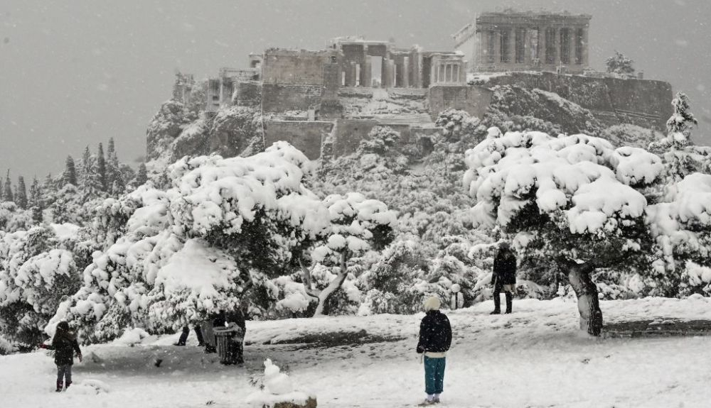 La tormenta de nombre Elpida barrió Grecia y también partes de Turquía.