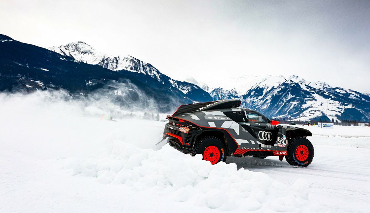 El Audi RS Q e-tron del Dakar, con Ken Block.