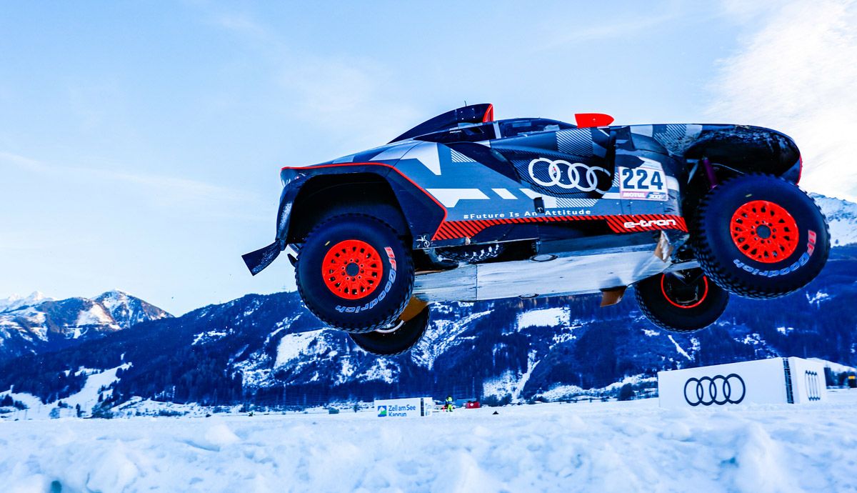 El Audi RS Q e-tron del Dakar, con Ken Block.