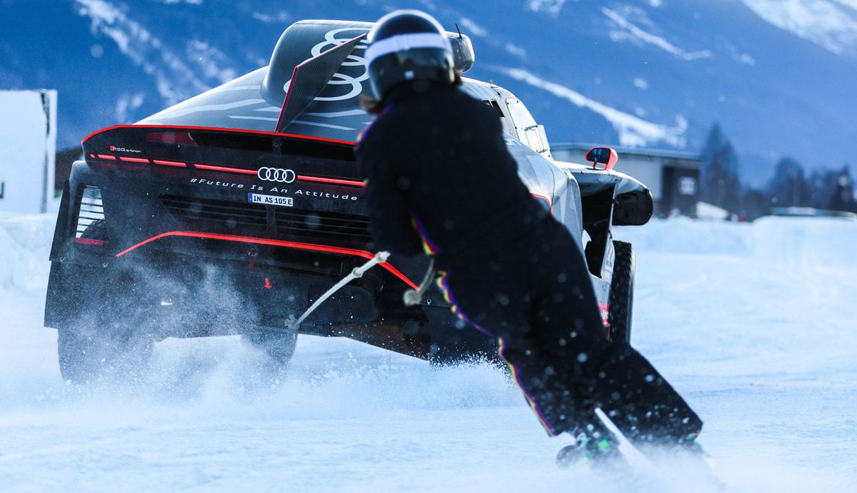 El Audi RS Q e-tron del Dakar, con Ken Block.