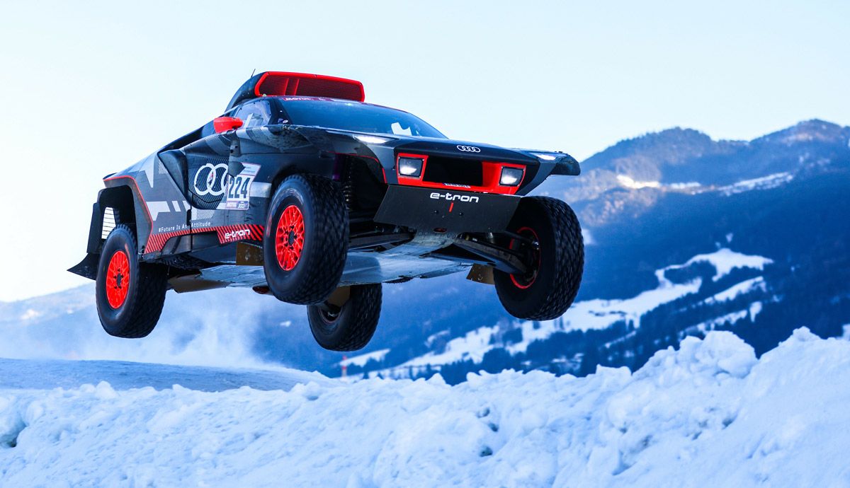 El Audi RS Q e-tron del Dakar, con Ken Block.