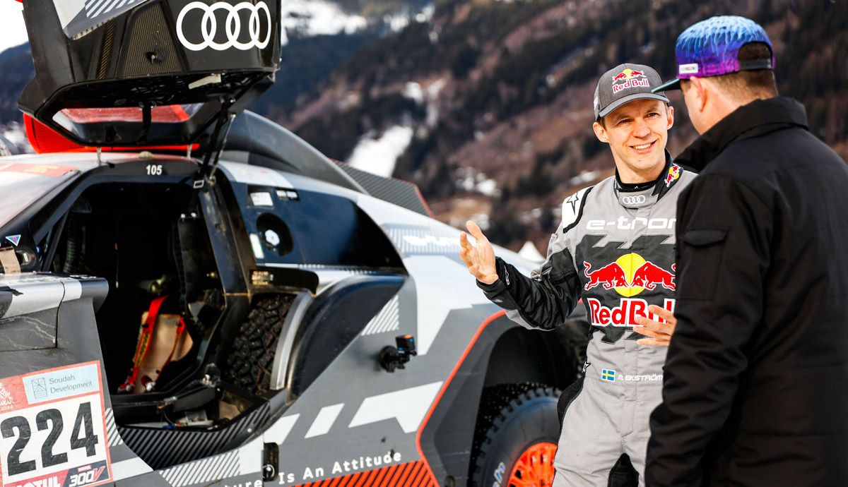 El Audi RS Q e-tron del Dakar, con Ken Block.