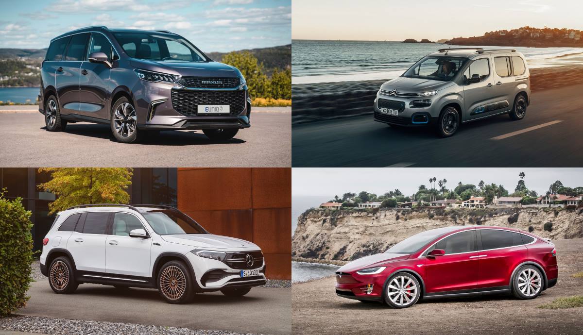 Maxus Euniq 5, Tesla Model X, Mercedes EQB... los coches eléctricos de 7 plazas más interesantes