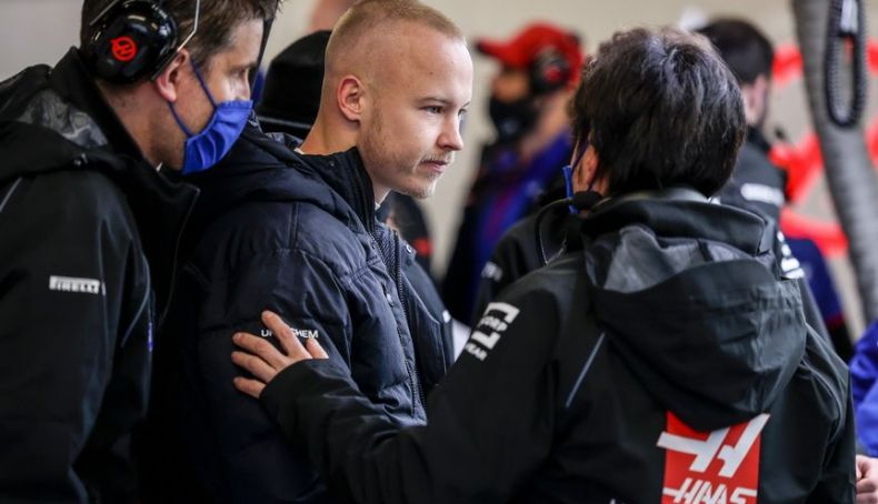 El ruso Nikita Mazepin del equipo Haas