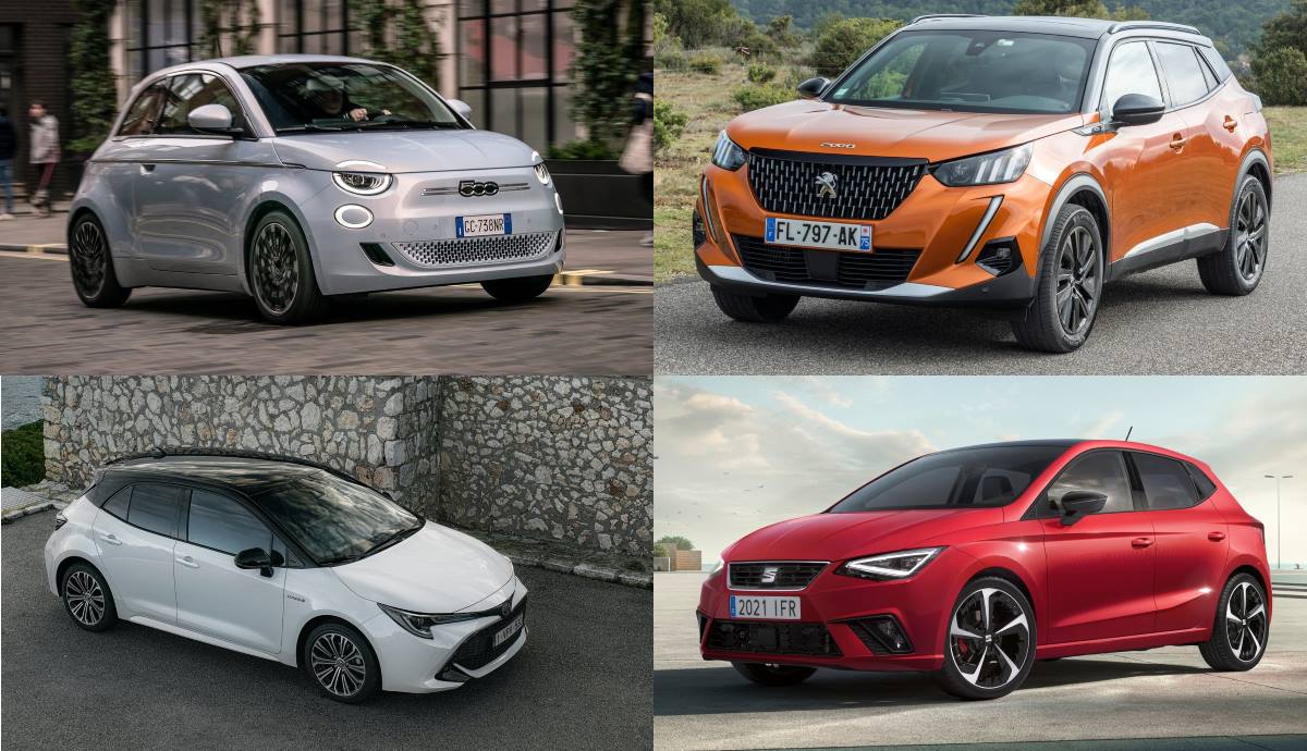 Los 10 coches más vendidos en España en cada categoría, 500, Ibiza, Corolla, 2008