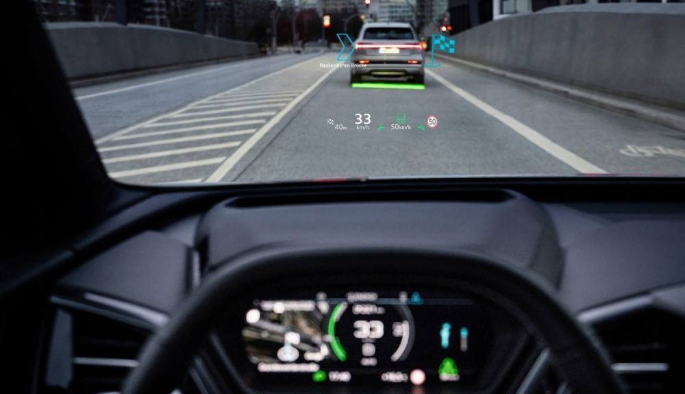 head up display en el q4 e tron 1 1000x575