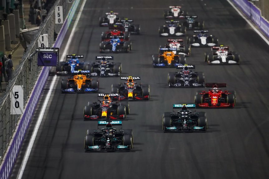 Salida del pasado GP de Arabia Saudí en el circuito de Yeda