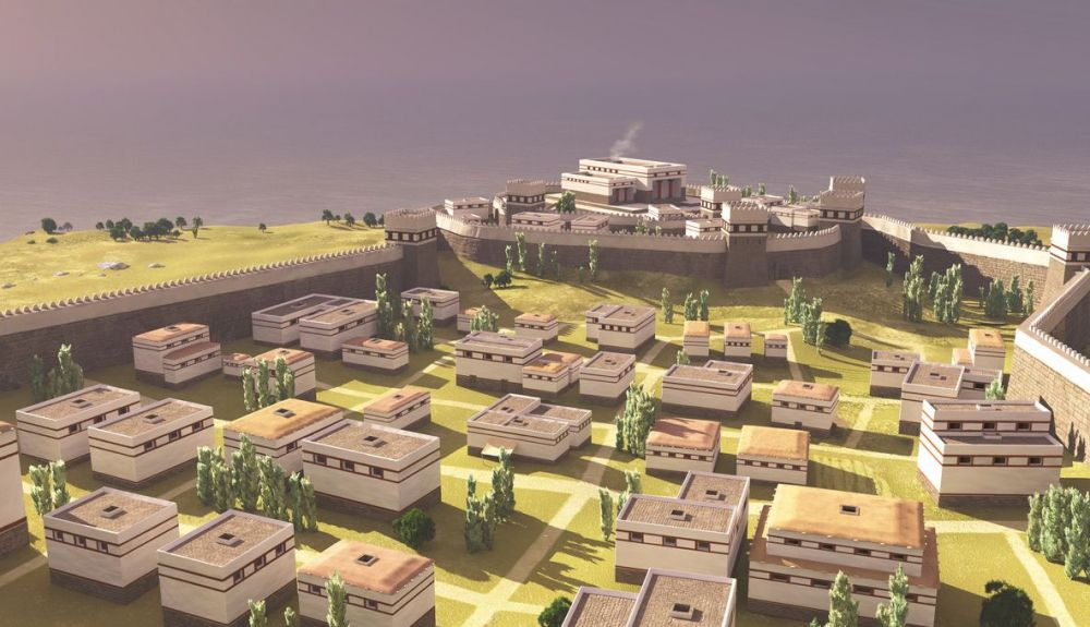 Reconstrucción de la ciudad de Troya. Reconstrucción de la ciudad de Troya.