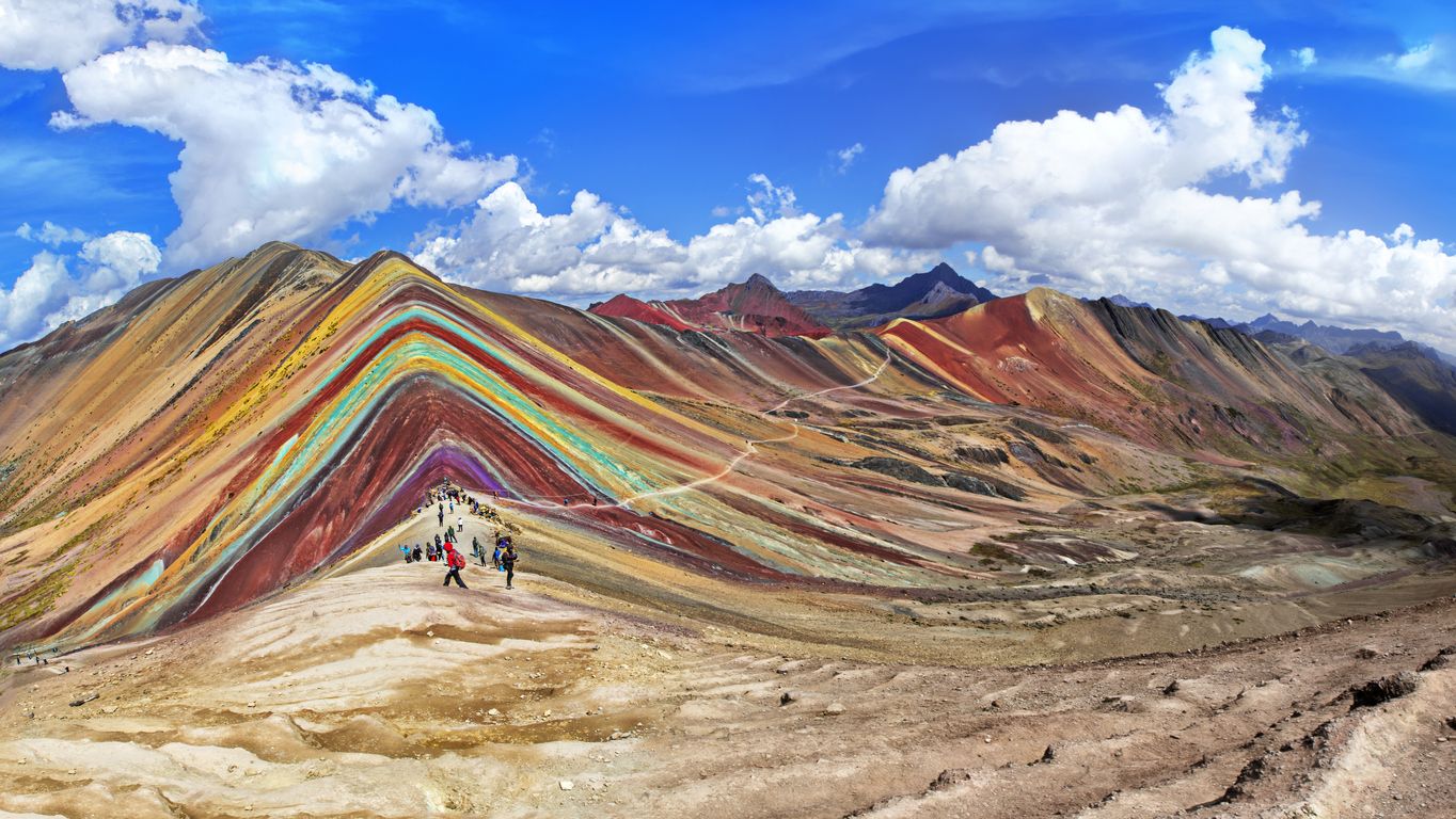 Montañas del arco iris, uno de los bonitos paisajes que esconden el planeta.