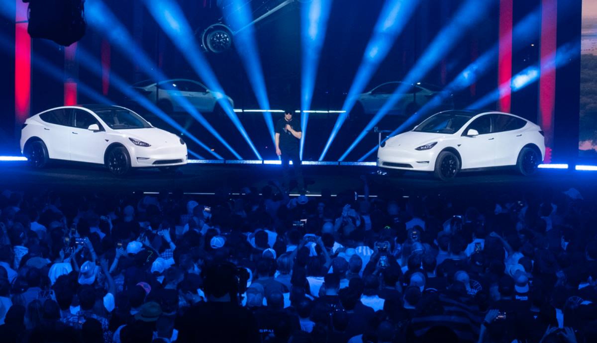 Elon Musk en la inaguración de la nueva fábrica en Texas