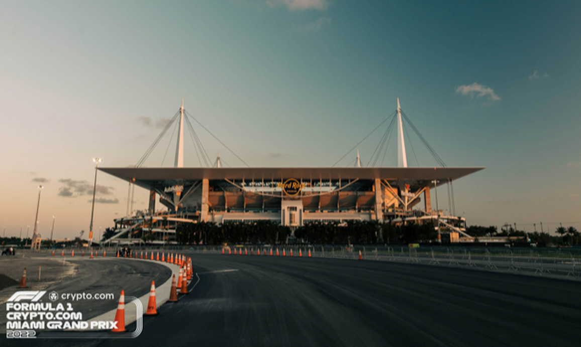 Una de las fotos que más veremos del circuito de Miami, la zona del estadio