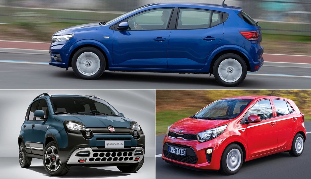 Dacia Sandero, Fiat Panda y Kia Picanto, cara a cara en este duelo a tres bandas.