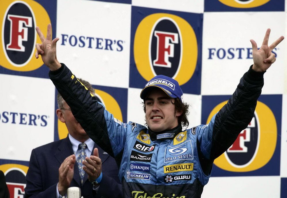 Fernando Alonso ganó el GP de San Marino en el circuito de Imola en 2005