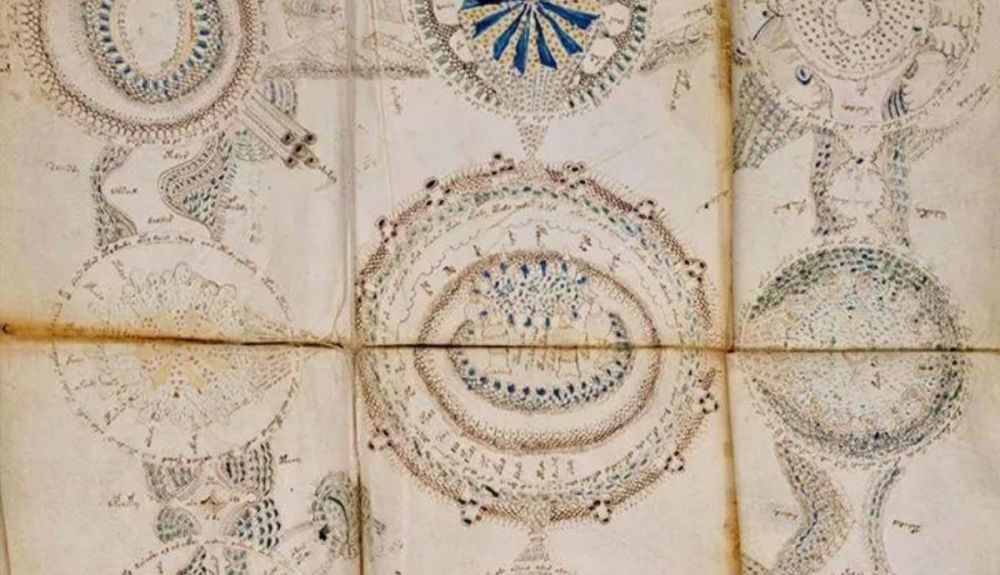 Una imagen del Manuscrito Voynich. Una imagen del Manuscrito Voynich.