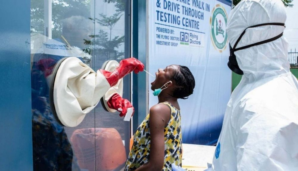 Un punto de pruebas de Covid 19 en el estado de Ogun, al suroeste de Nigeria.