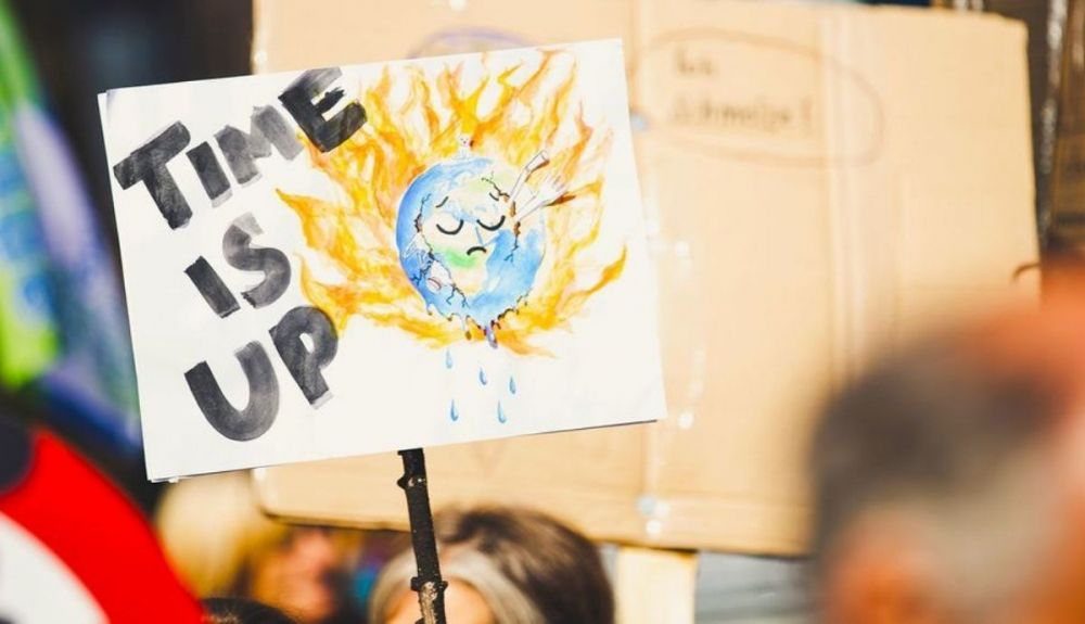 Protesta en Alemania en el marco de las manifestaciones por el cambio climático.
