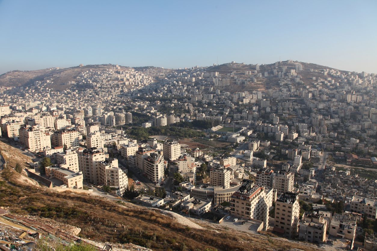 Vista de la ciudad de Nablus.