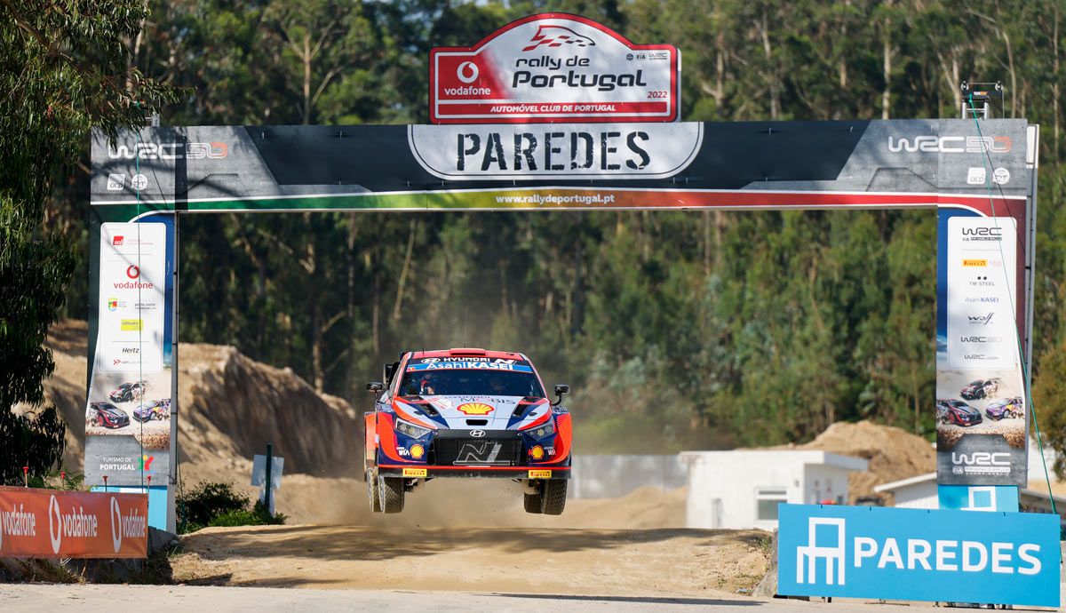 Este jueves 19 de mayo arranca el Rally de Portugal 2022, cuarta cita del Mundial de Rallyes. Foto: Hyundai.