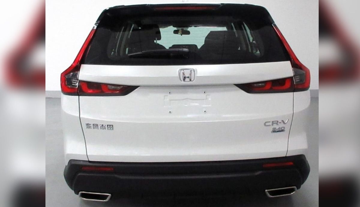 Imagen trasera filtrada de la nueva generación del Honda CR V en China.
