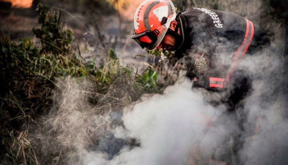 Un bombero combate un incendio en Siberia. Los incendios forestales es la principal fuente de carbono marrón. Un bombero combate un incendio en Siberia. Los incendios forestales es la principal fuente de carbono marrón.