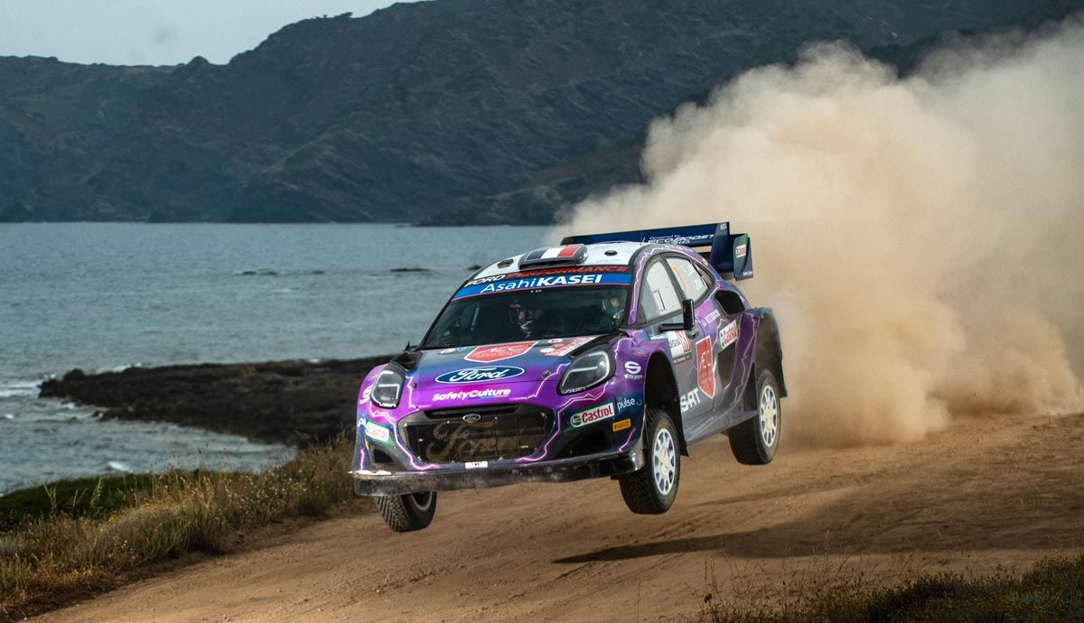 Gran segunda posición para Craig Breen en su Ford Puma Rally1. Foto Red Bull. Gran segunda posición para Craig Breen en su Ford Puma Rally1. Foto Red Bull.