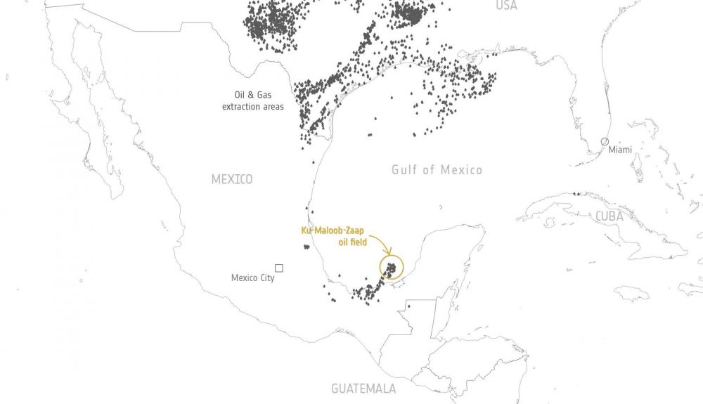 Áreas de extracción de petróleo y gas Áreas de extracción de petróleo y gas