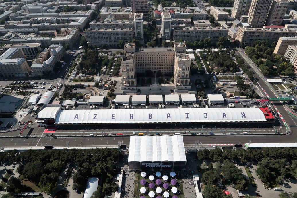 Circuito de Bakú donde se disputará la carrera de F1 este domingo