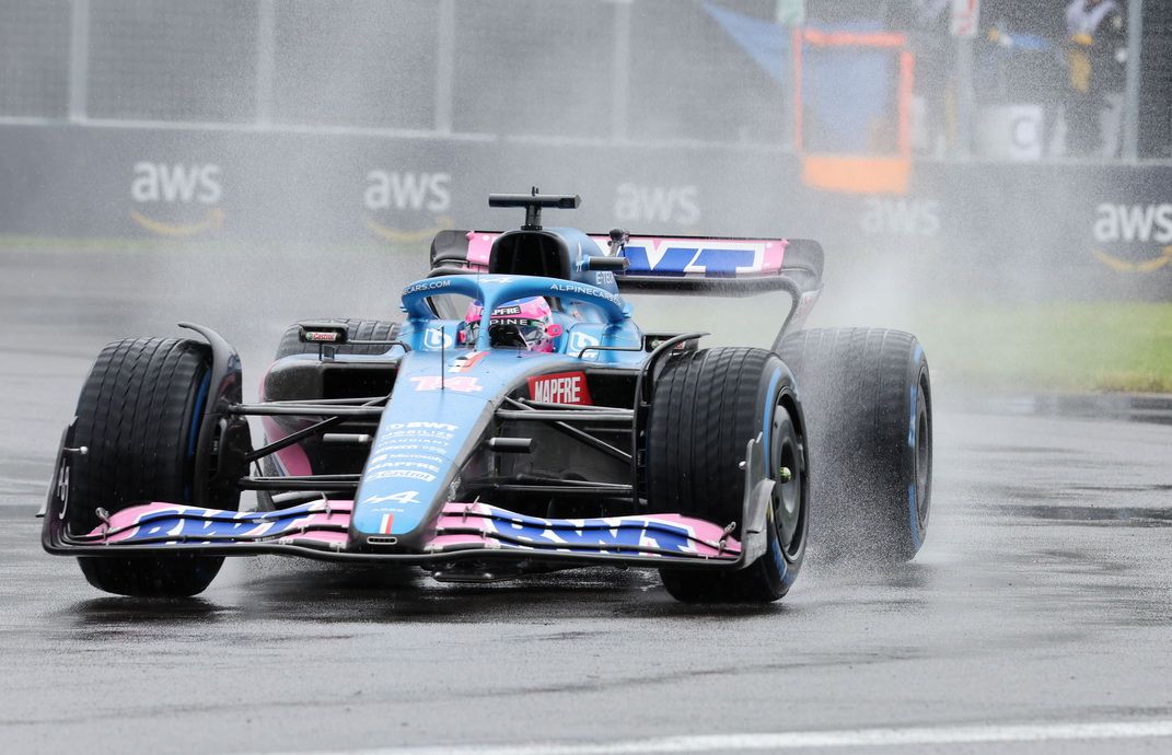 Fernando Alonso (Alpine) fue el más rápido bajo la lluvia en la FP3