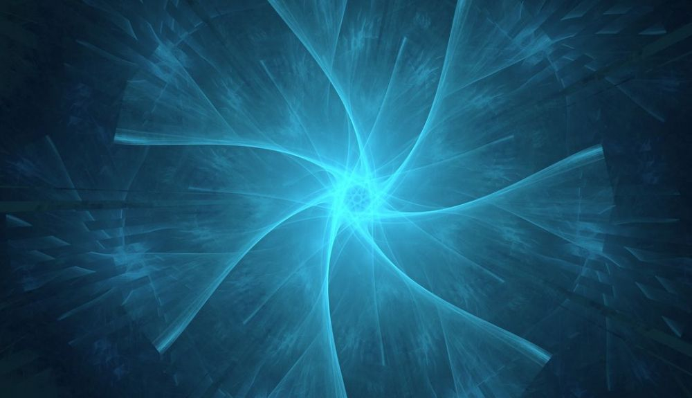 Representación abstracta de la energía y el poder del núcleo atómico.