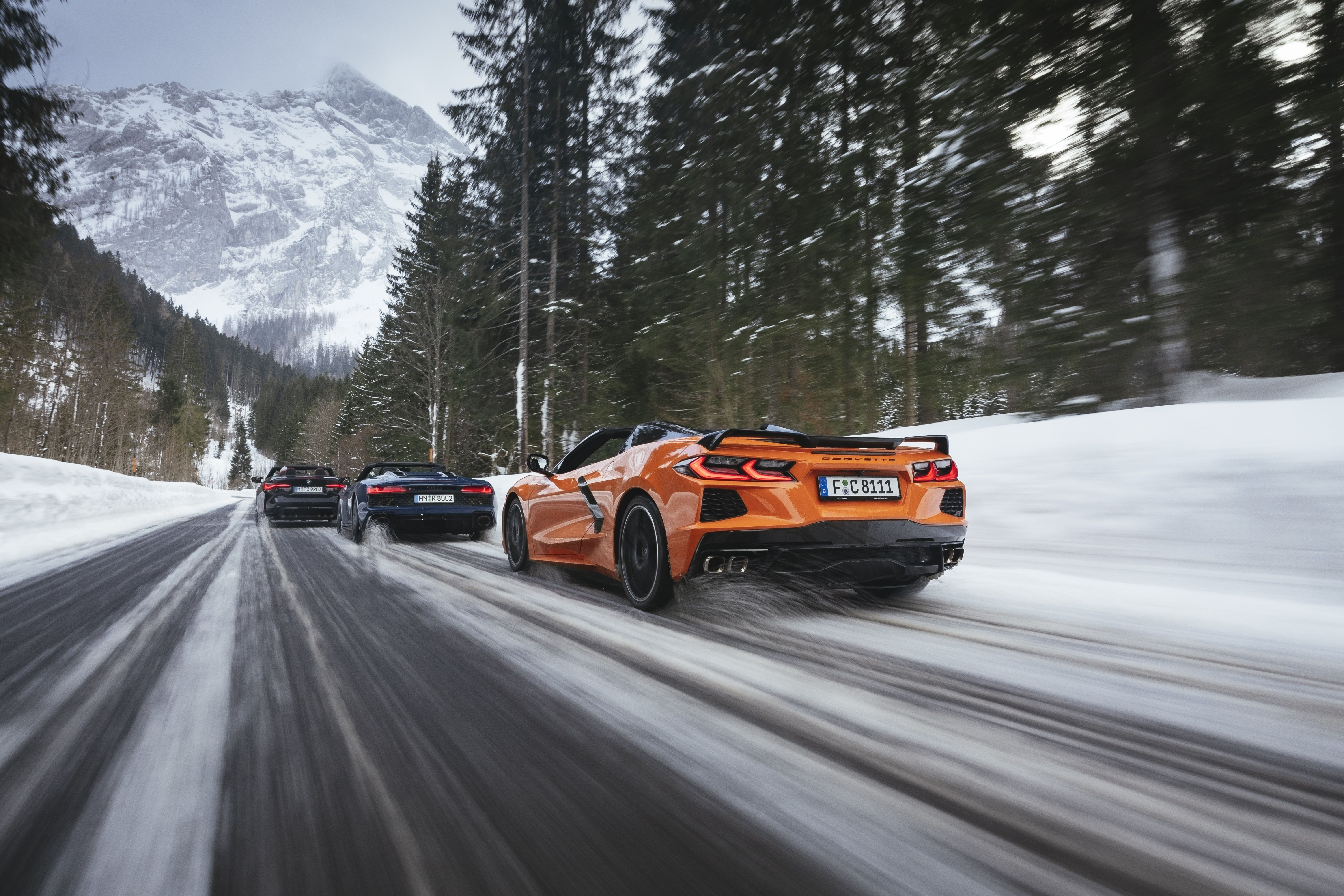 Corvette Stingray, BMW M4 Competition xDrive y Audi R8 Spyder V10 Performance 